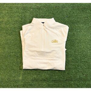 Cleveland Cavaliers 1/4 zip womens large white Peter Millar raglan lighweight